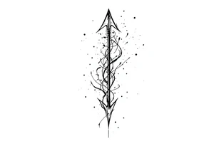 one  arrow  that look down tattoo idea