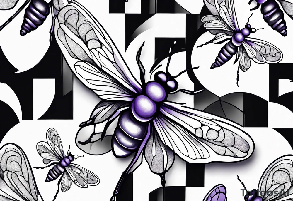 Open Book lavender dragonfly bee standing stones tattoo idea