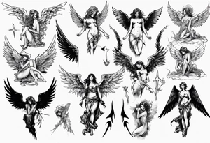 fallen angel tattoo idea