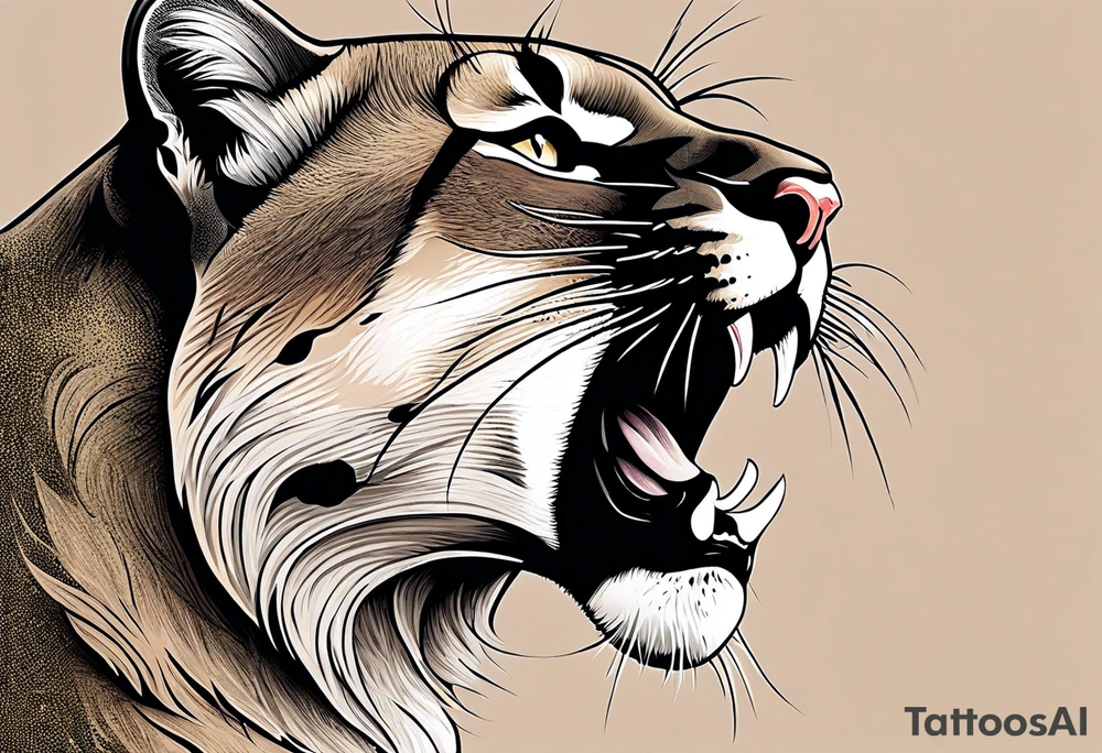 Mountain lion tattoo idea