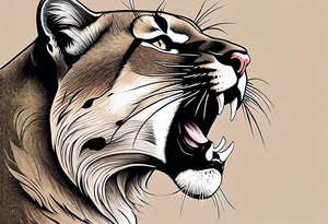 Mountain lion tattoo idea