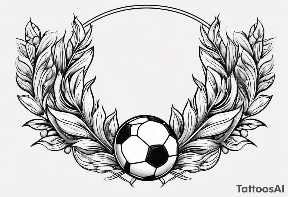 Football, Laurel wreath tattoo idea