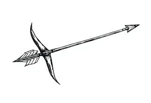 Bow arrow tattoo idea