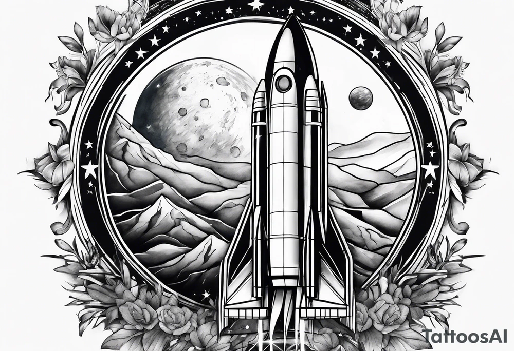 Apollo rocket tattoo idea