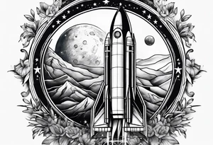 Apollo rocket tattoo idea