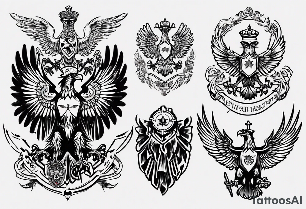 russian eagle tattoo idea