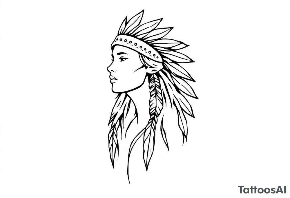 Native American female tattoo idea