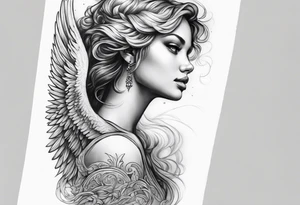 Angel on forearm tattoo idea