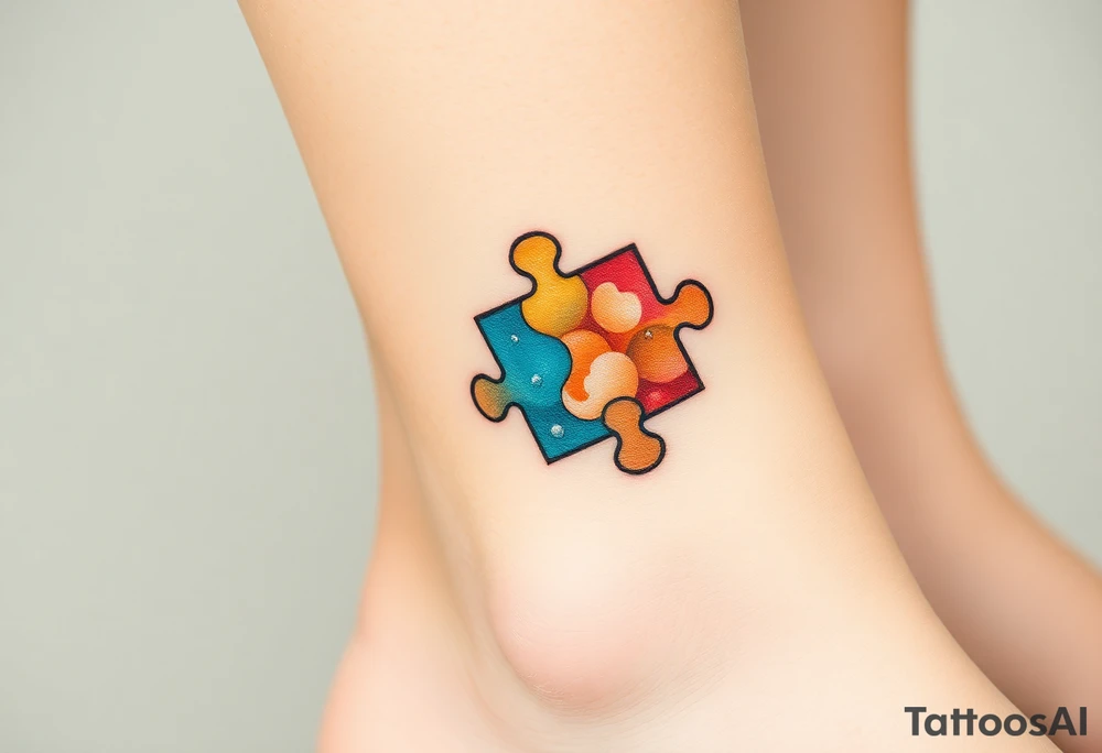 autism puzzle piece tattoo idea