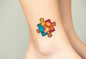 autism puzzle piece tattoo idea