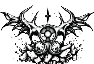 Contagion sign with toxic spill tattoo idea