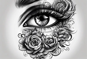 smoke rising from eye tattoo idea