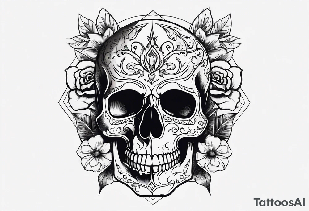 Skull tattoo idea