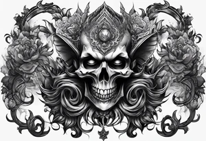 demonic sleeve tattoo idea