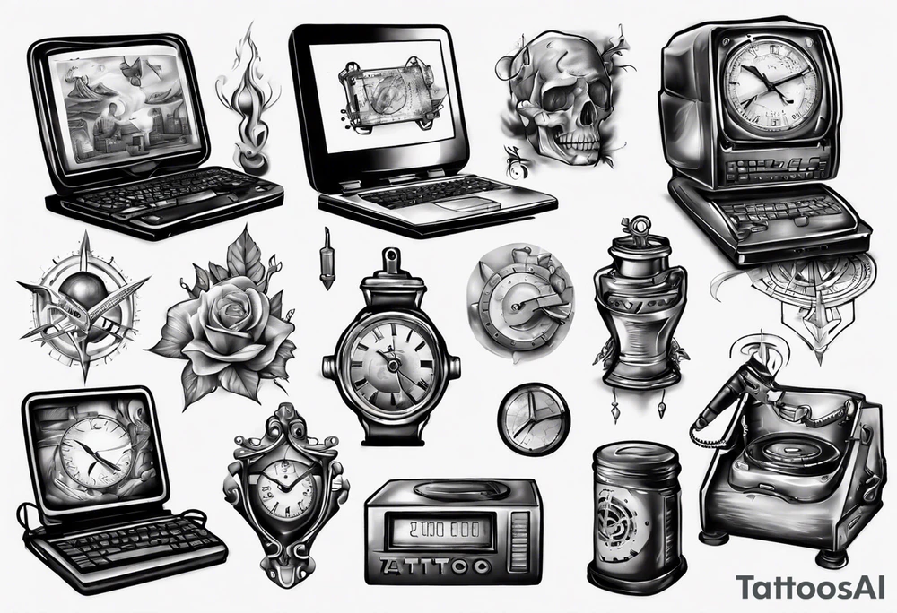 Computer time tattoo idea