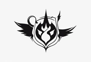 A fairy with a tail that is the fairy in the Fairy Tail anime guild logo tattoo idea