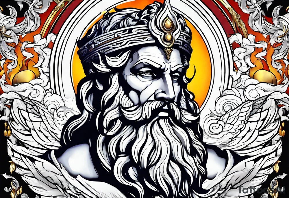 Zeus god tattoo idea