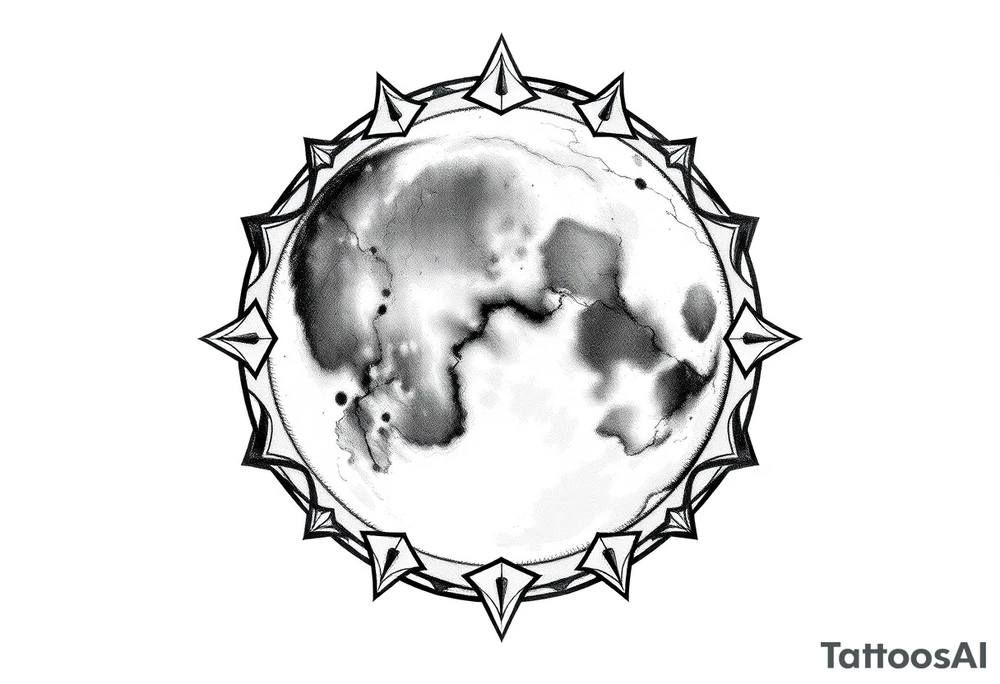sacred moon tattoo idea