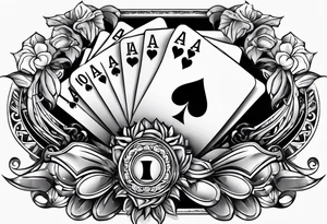 Jeu de carte de poker tattoo idea