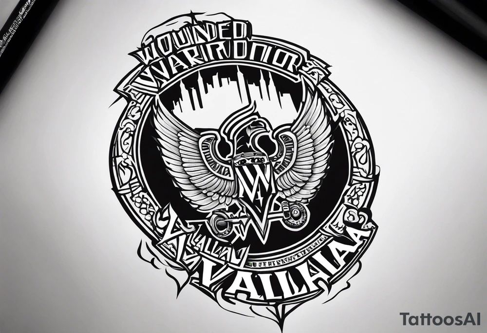 Wounded warrior valhalla tattoo idea