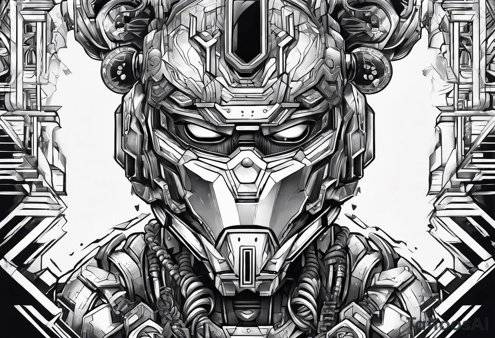Robotic Cyber criminal tattoo idea