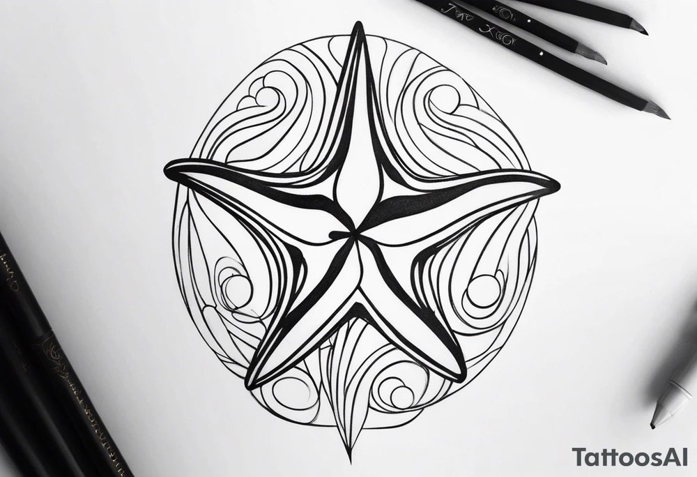 Starfish wrist wrap tattoo idea