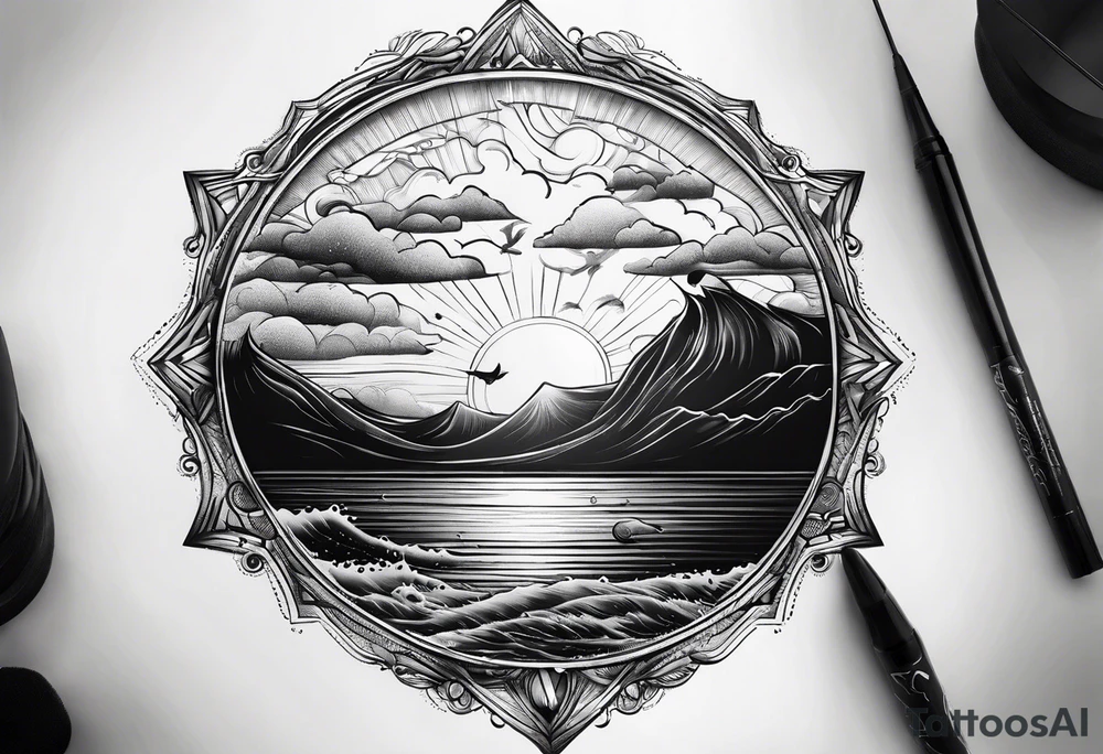 Beach Fishing
Sunset tattoo idea