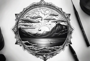 Beach Fishing
Sunset tattoo idea