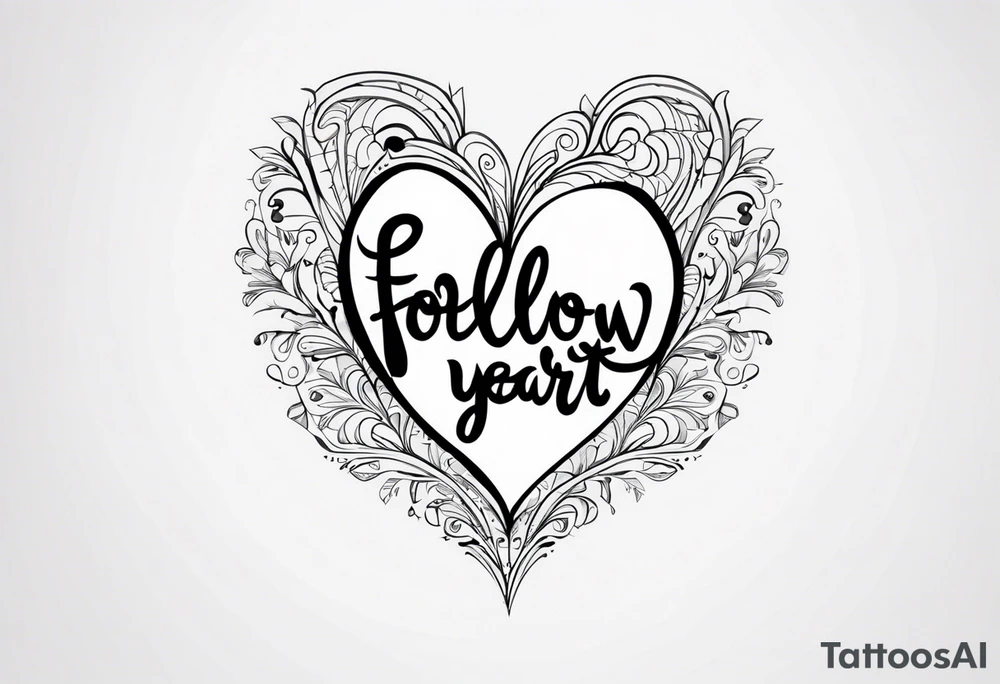 follow your heart tattoo idea