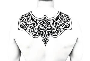 Shoulder plate armour Celtic tattoo idea