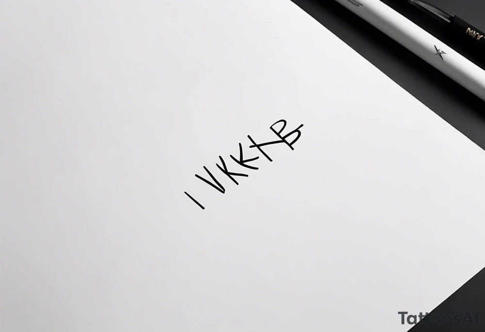 wrist tattoo with 
letters 
MKB tattoo idea