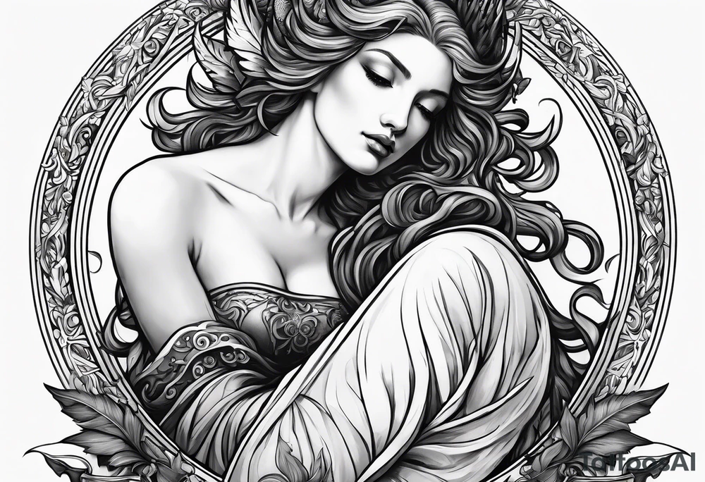 symbol to the goddess of vengeance tattoo idea