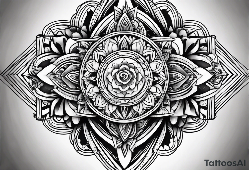 Light rays tattoo idea