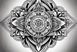 Light rays tattoo idea