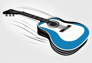 guitar blue tattoo idea