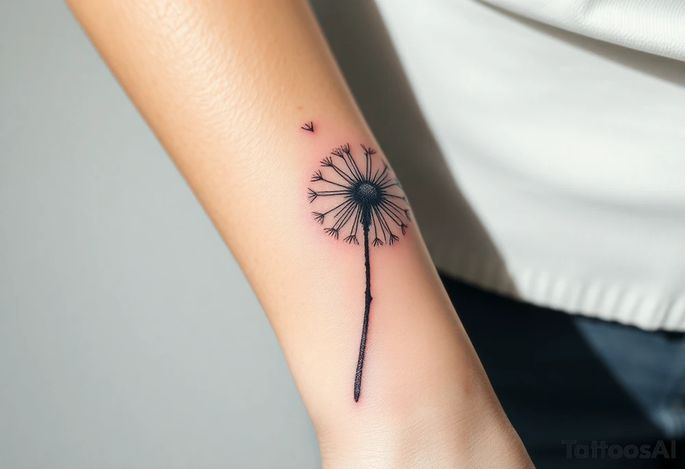 Dandelion real 
with shadows tattoo idea
