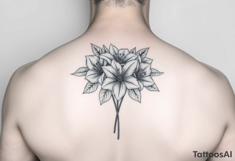 Bouquet of flower that represents the birth month  of February,April,July,August,September,October,November and December tattoo idea
