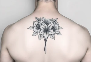 Bouquet of flower that represents the birth month  of February,April,July,August,September,October,November and December tattoo idea
