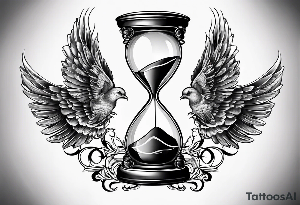 hourglass with wing carpe diem for men tattoo idea hourglass with wing carpe diem for men tattoo idea