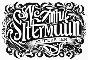 writing simul in aeternum tattoo idea