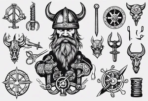 Viking mechanic tattoo idea