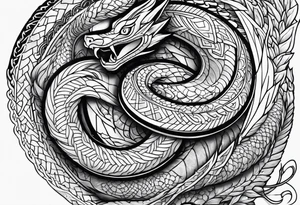 norse mythology world serpent wrap around tattoo design tattoo idea