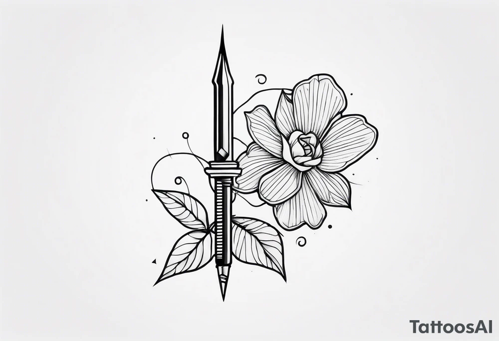 needle and thred tattoo idea