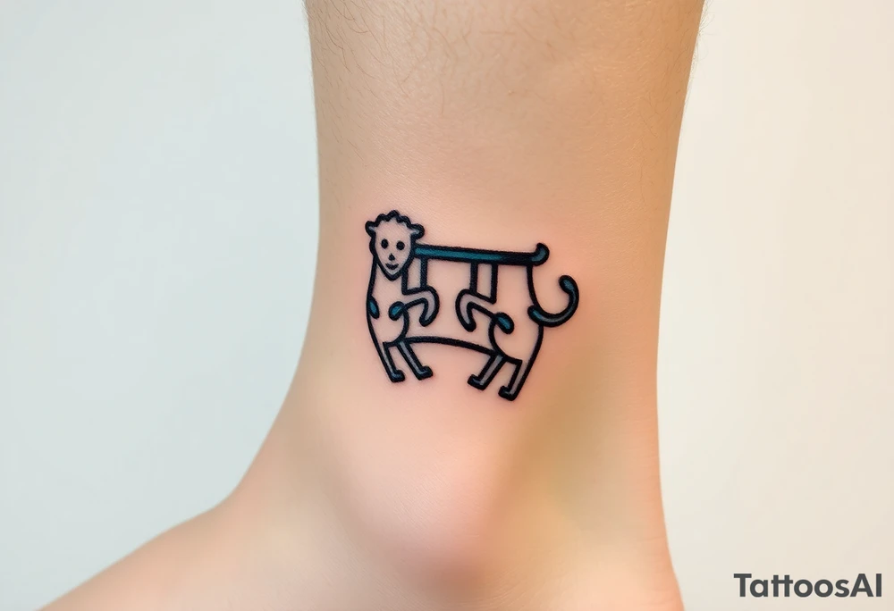 Trippy gemini zodiac tattoo idea