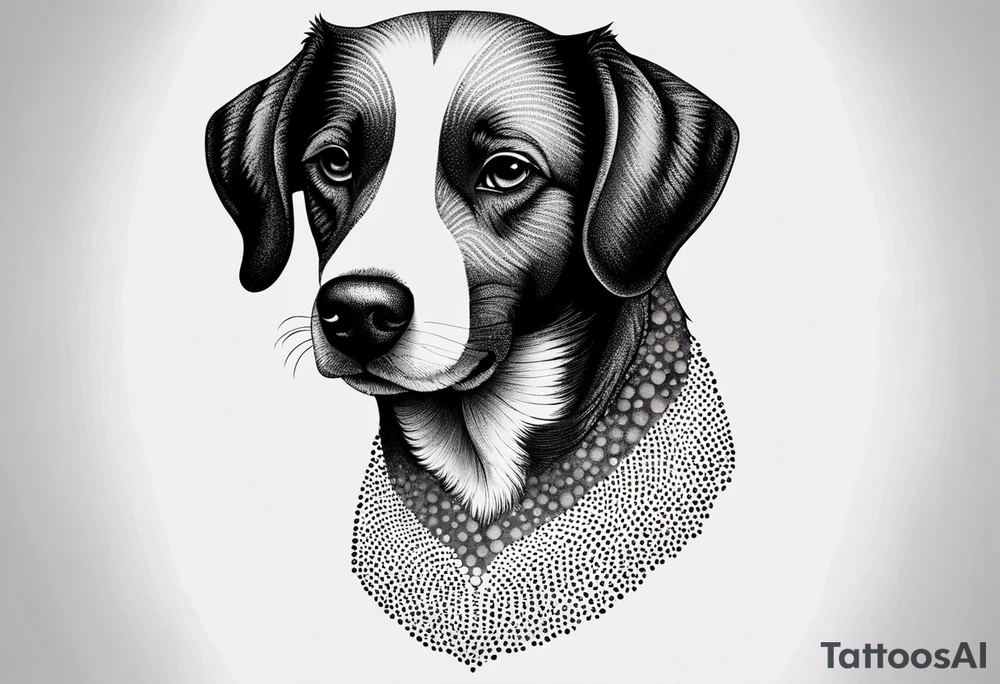 very cute dog tattoo idea