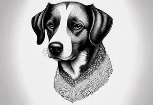 very cute dog tattoo idea