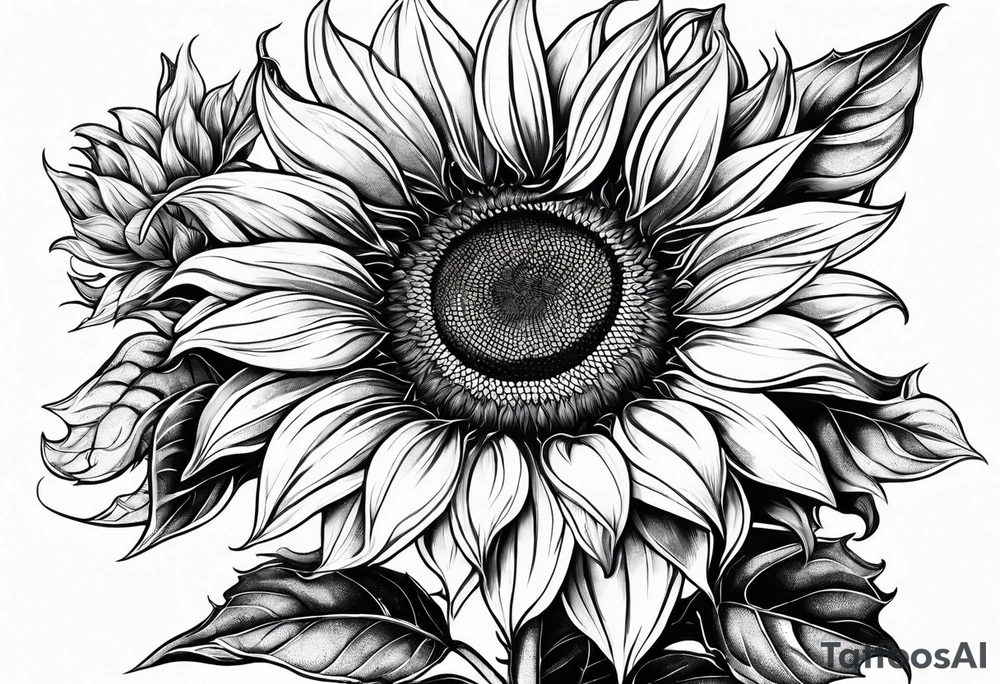 Sunflower for a male tattoo tattoo idea