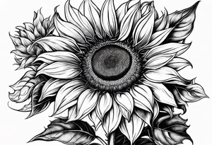 Sunflower for a male tattoo tattoo idea