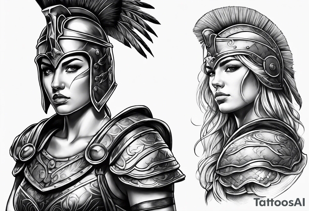 Female gladiator tattoo idea