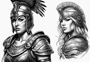 Female gladiator tattoo idea